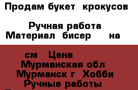 Продам букет  крокусов. Ручная работа. Материал -бисер. 16 на 16 см › Цена ­ 1 000 - Мурманская обл., Мурманск г. Хобби. Ручные работы » Подарки к праздникам   